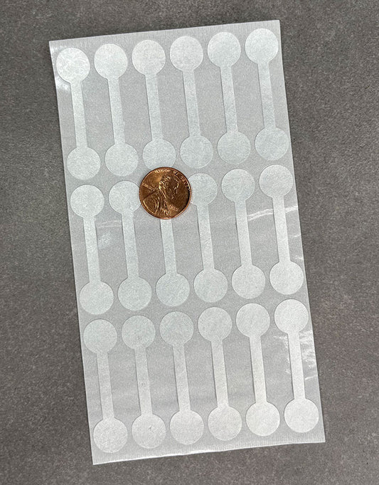 DTA7032 = Silver Tyvek Long Dumbbell Tags 1-7/8'' x 1/2'' (Pkg of 1000)