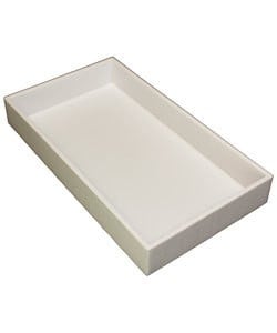 DTR1102W = TRAY STACKABLE WHITE 2'' DEEP