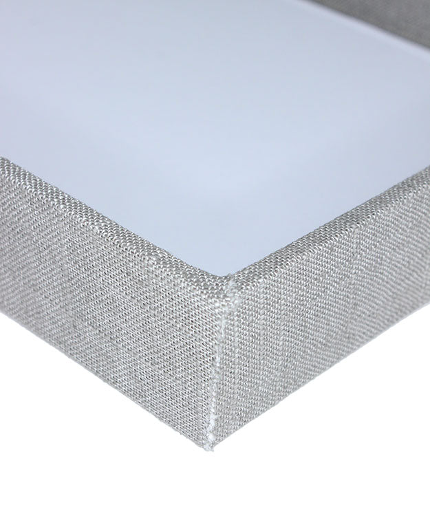 DTR7001 = Grey Linen Covered Display Trays 14-7/8''L x 8-3/8''W x 1.5''D