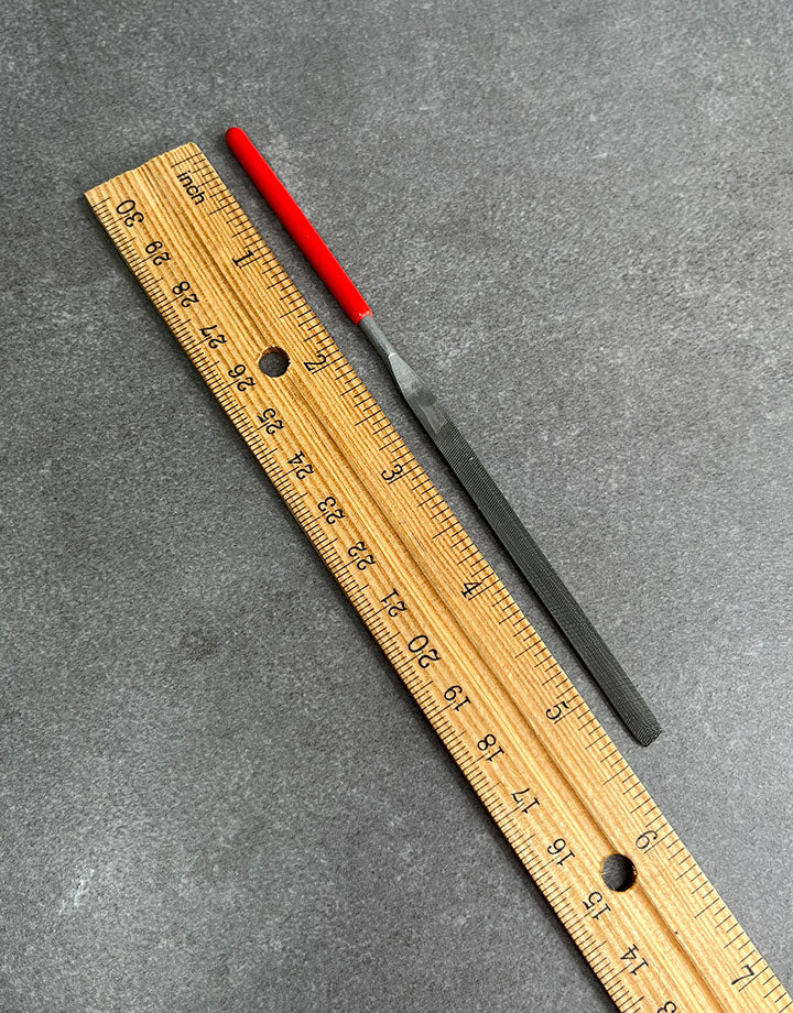 FI6003 = Economy Needle File Set with PVC Handles - Medium cut - 5-1/2'' (6pcs)