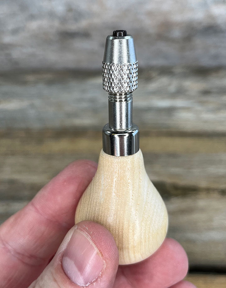 HN1263 = Pear Shape Wood Handle with 2 Chucks
