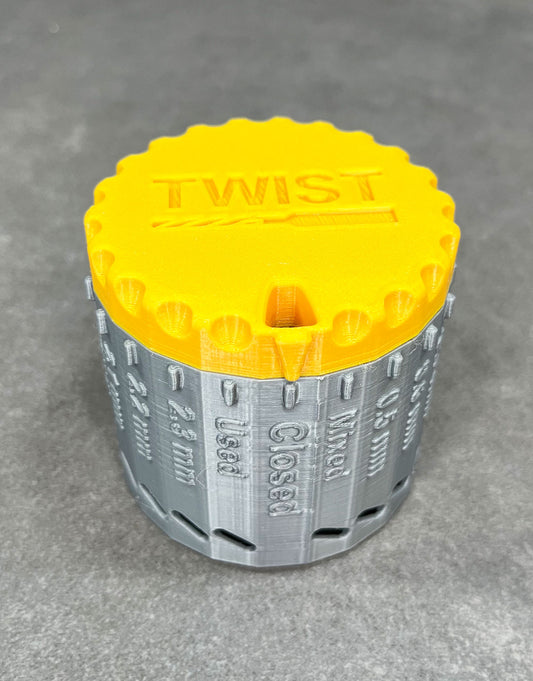 HO5108 = TWIST Jeweler's 3/32" Twist Drill Bit Organizer and Dispenser