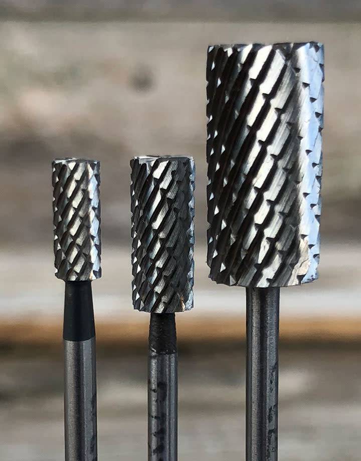 19-5XX = High Speed Steel Cross Cut Cylinder Bur (Choose Size)