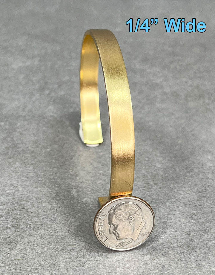 MSBR1001 = Brass Bracelet Cuff Flat 1/4'' Wide