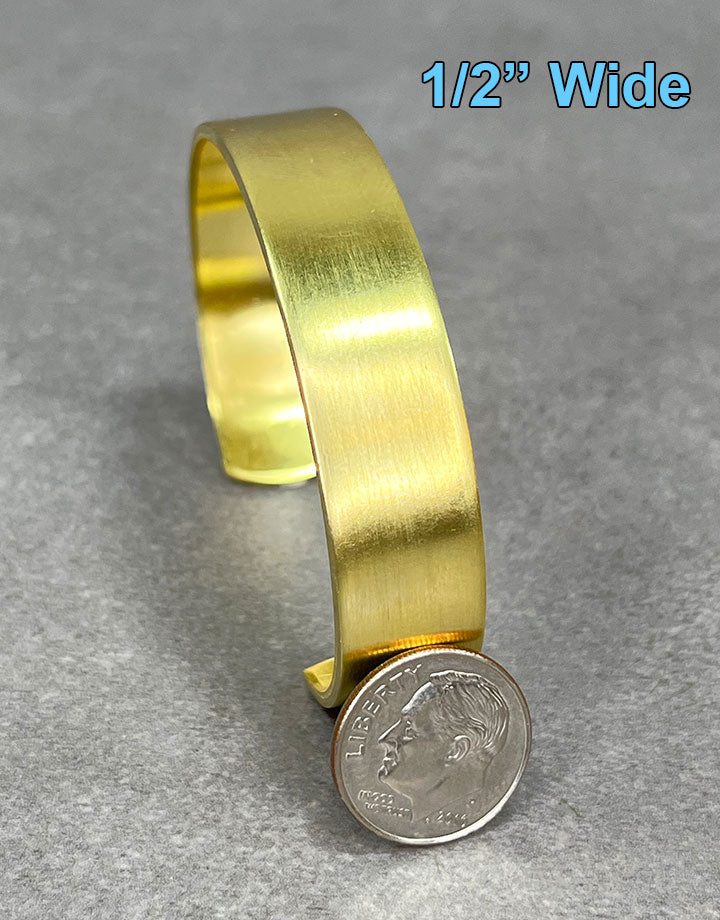 MSBR1002 = Brass Bracelet Cuff Flat 1/2'' Wide