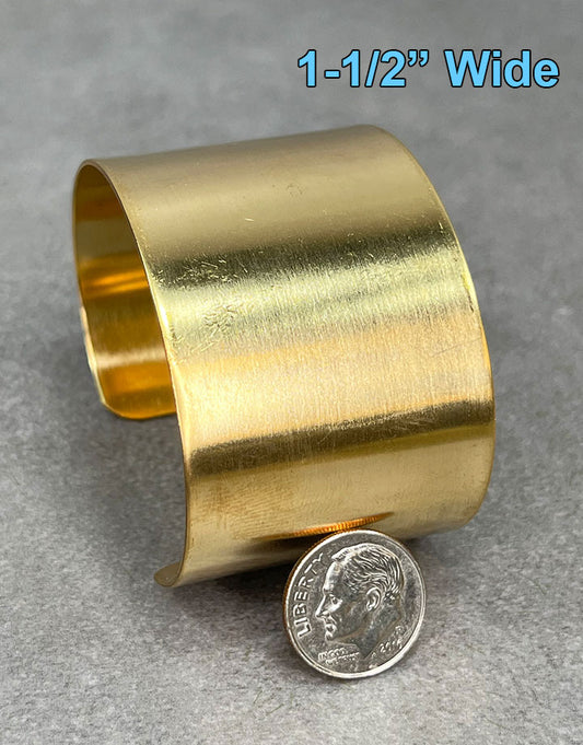MSBR1005 = Brass Bracelet Cuff Flat 1-1/2'' Wide