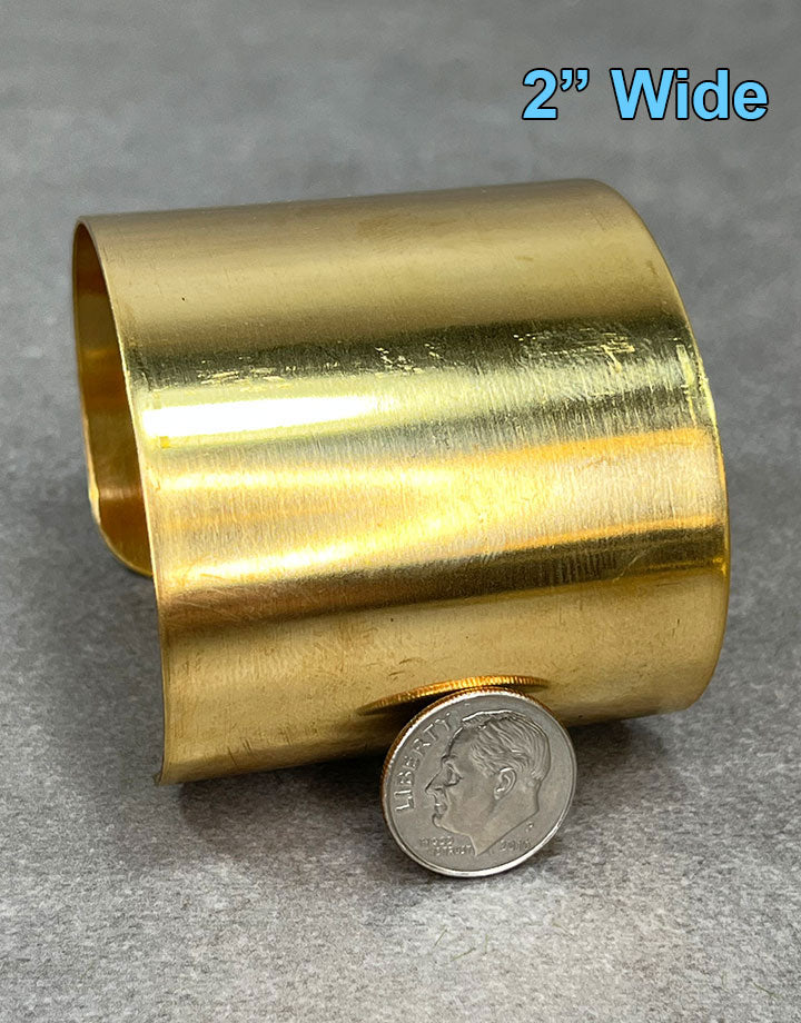 MSBR1006 = Brass Bracelet Cuff Flat 2'' Wide