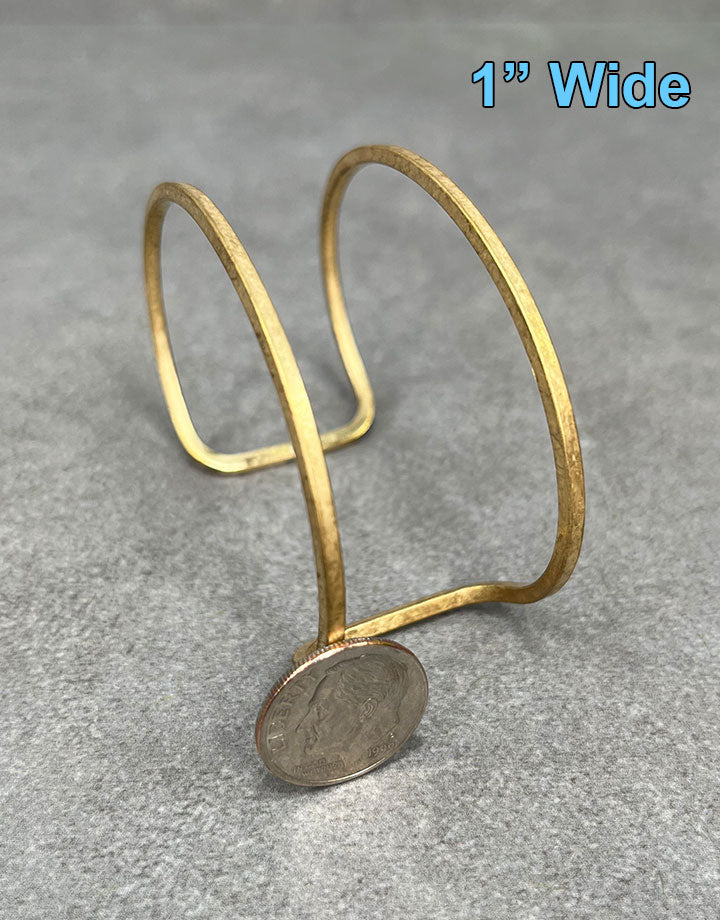 MSBR1034 = Brass Bracelet Cuff Open 1'' Wide
