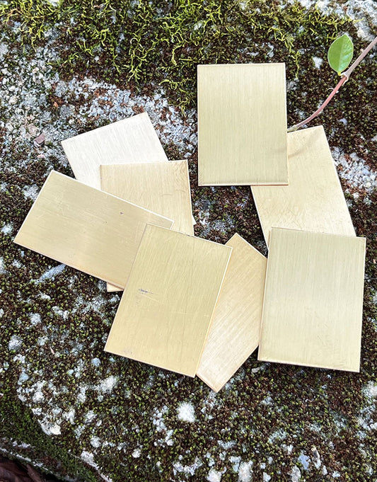MSBR36324 = BRASS SHAPE - RECTANGLE 1 x 1-1/2" (24ga) (Pkg of 8)