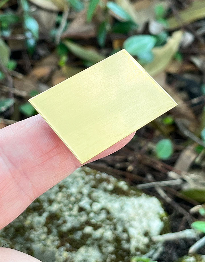 MSBR36324 = BRASS SHAPE - RECTANGLE 1 x 1-1/2" (24ga) (Pkg of 8)