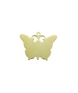 MSBR54324 = BRASS SHAPE - BUTTERFLY with RING 19 x 15mm 24ga (Pkg of 6)