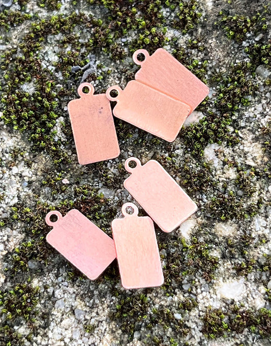 MSC37624 = COPPER SHAPE - RECTANGLE with RING 24ga 6x10mm (Pkg of 6)