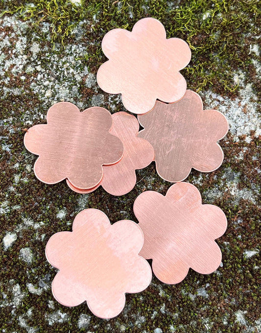 MSC40724 = COPPER SHAPE - FLOWER 24ga 1-3/8'' (Pkg of 6)