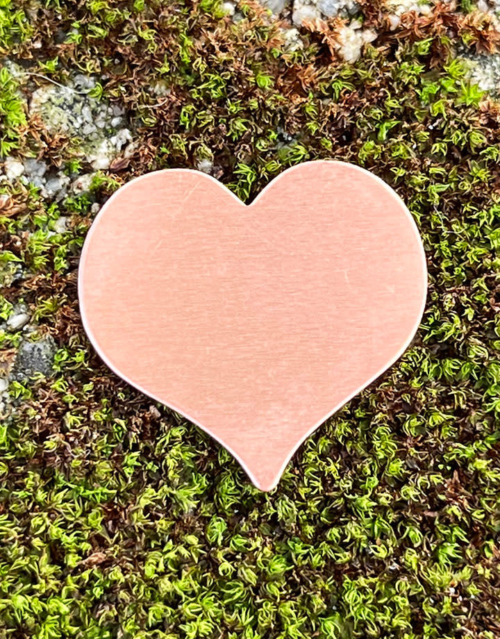 MSC43024 = COPPER SHAPE - HEART 24ga 13/16'' x 7/8'' (Pkg of 6)