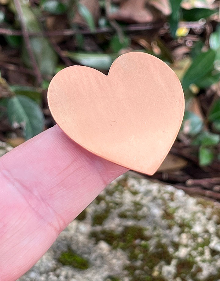 MSC43124 = COPPER SHAPE - HEART 1-3/8'' x 1-1/2'' 24ga (Pkg of 6)