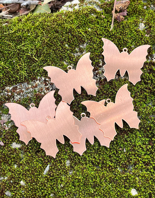 MSC54124 = COPPER SHAPE - BUTTERFLY with RING 24ga 1-3/8'' X 1-1/4'' (Pkg of 6)