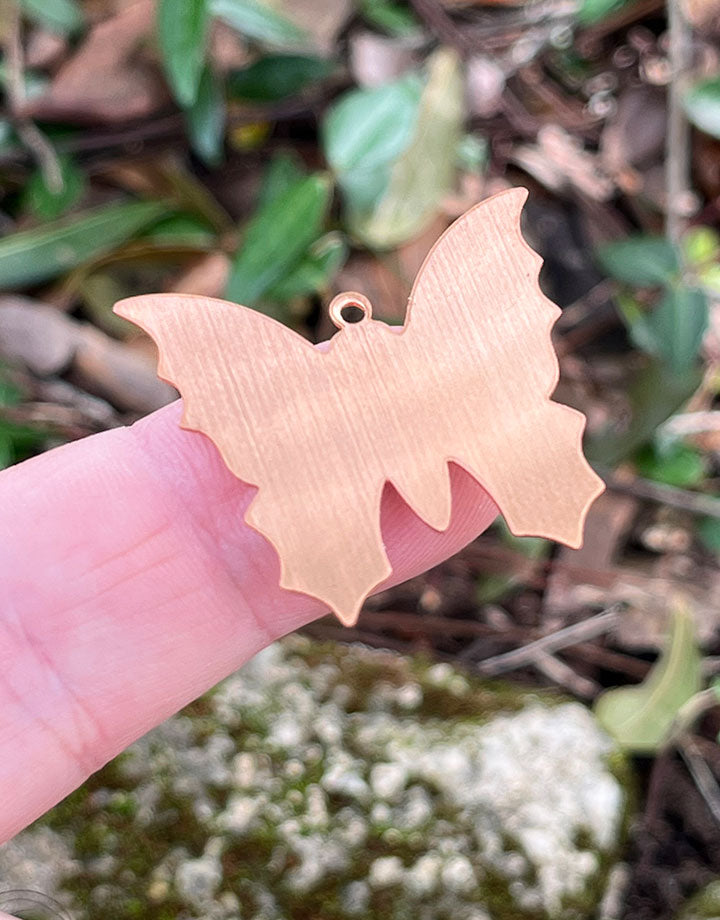 MSC54124 = COPPER SHAPE - BUTTERFLY with RING 24ga 1-3/8'' X 1-1/4'' (Pkg of 6)