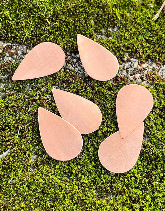 MSC59024 = COPPER SHAPE - TEARDROP 24ga 11/16'' x 1-3/16'' (Pkg of 6)