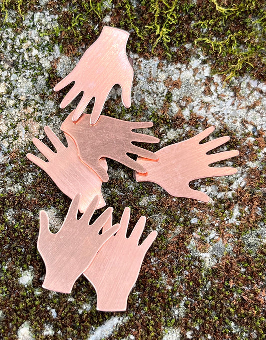 MSC59424 = COPPER SHAPE - HAND 3/4'' x 7/8'' 24ga (Pkg of 6)