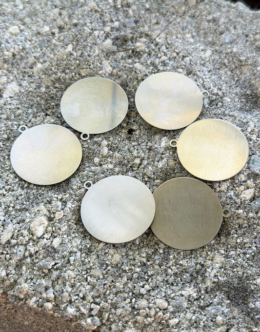 MSN11424 = NICKEL SILVER SHAPE - ROUND with ONE RING 24ga 1'' (Pkg of 6)