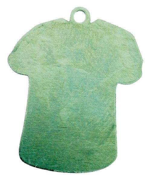 MSN59824 = Nickel Silver Shape - Small T-Shirt with Ring 24ga (Pkg of 6)