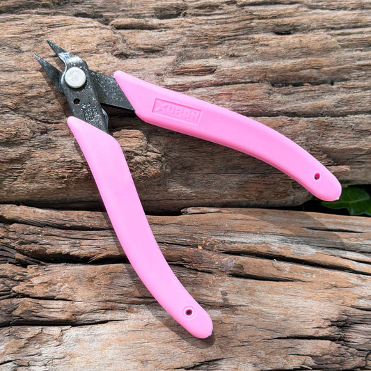 PL4487P = Jump Ring Plier with Chisel Nose by Xuron with Pink Handles