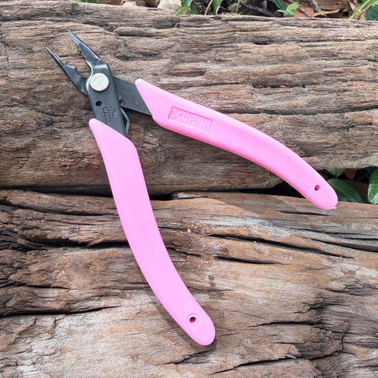 PL4494P = 4 in 1 Bead Crimping Plier by Xuron with Pink Handle
