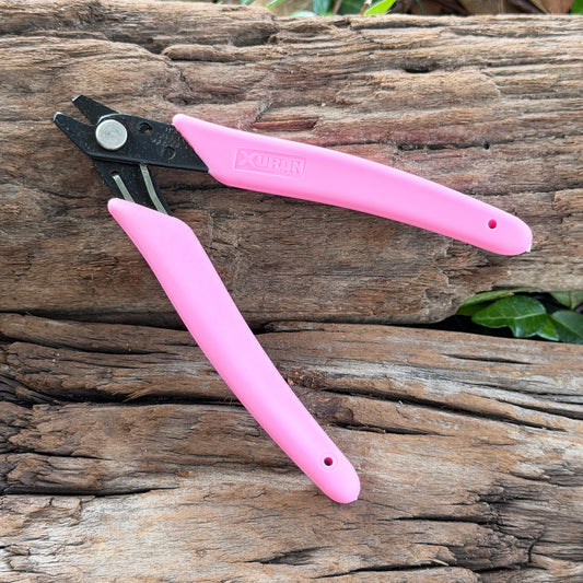 PL4691P = Xuron Double Flush Wire Cutter with Pink Handles
