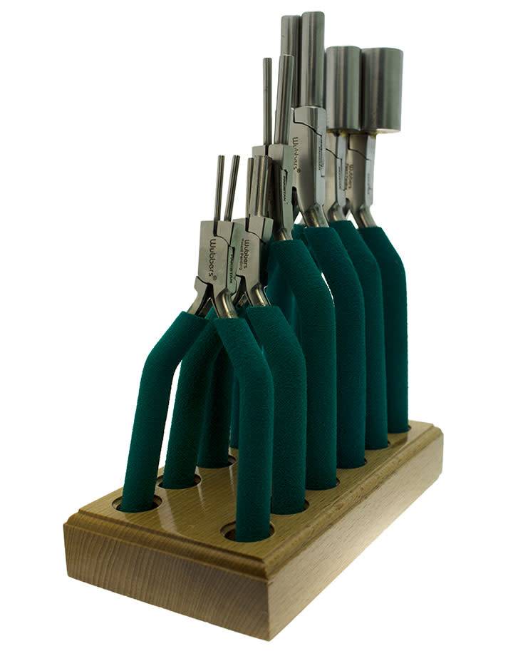 PL6088 = Wubbers Bail Making & Looping Plier Set with Stand