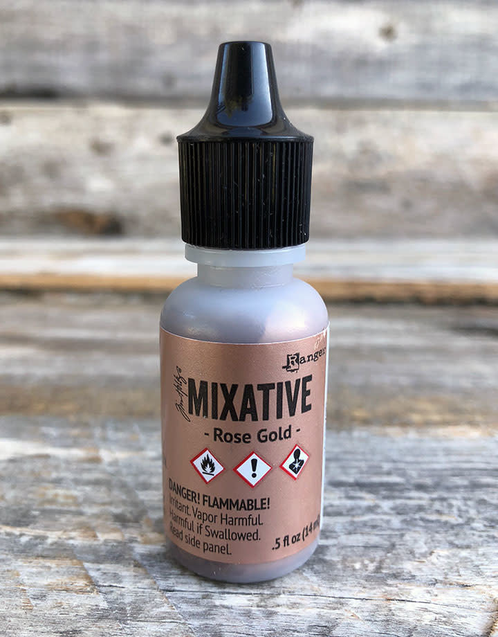 PM4020 = Tim Holtz Adirondack Metallic Mixatives ROSE GOLD 0.5oz