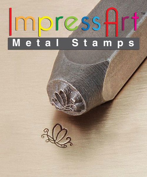 PN6329 = ImpressArt Design Stamp - butterfly swirl #2 6mm
