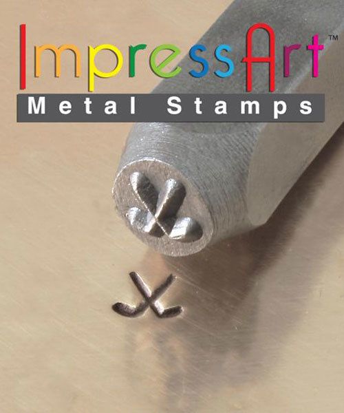 PN6354 = ImpressArt Design Stamp - hockey sticks 6mm