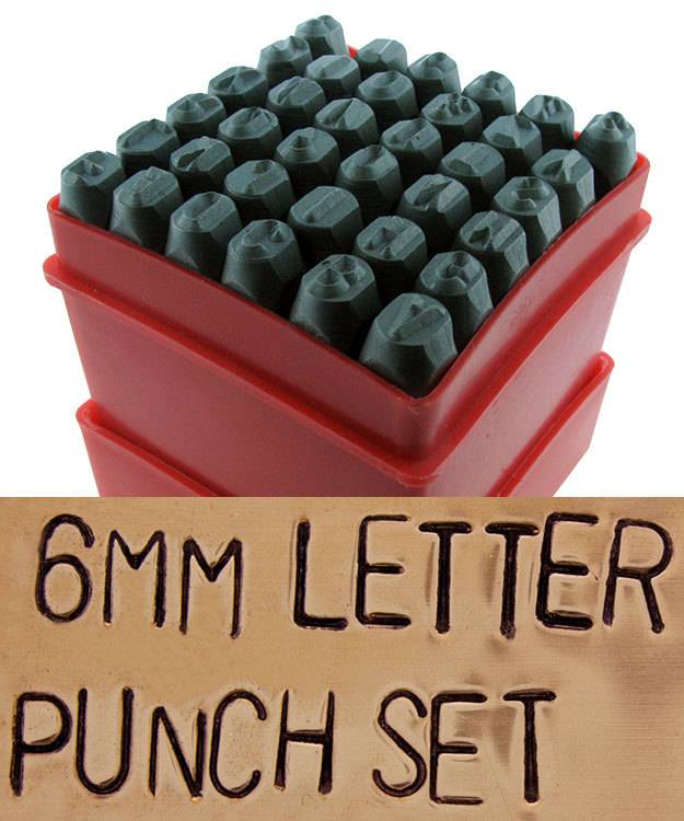 PN955 = Letter Punch Set 0 thru 9 and A thru Z with ''&'' Symbol 6mm Imprint