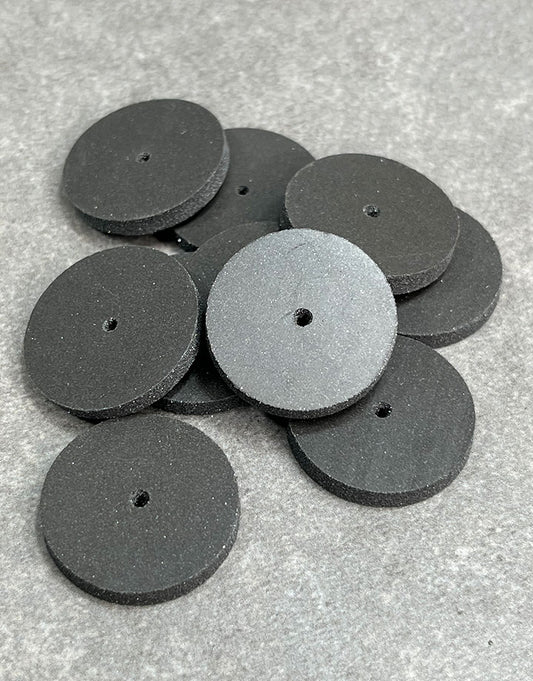 ST1375 = Eve Silicon Abrasives Medium/Black Square Edge Wheel 7/8" (Pkg of 10)