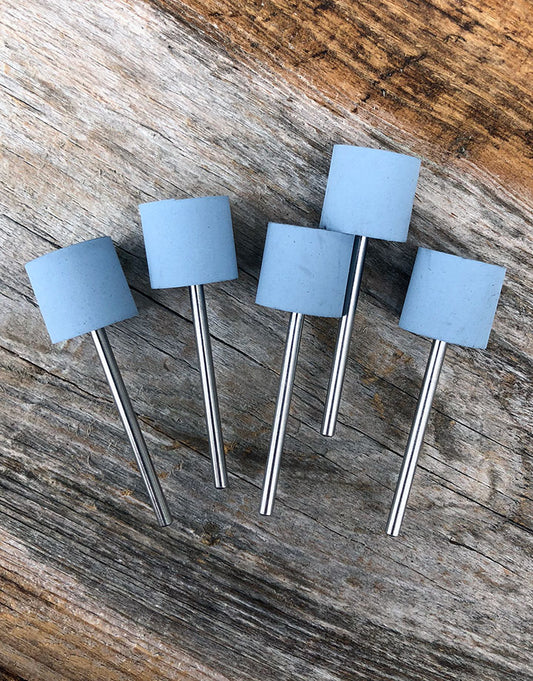 ST4277 = Mounted Silicone Cylinder 14x12mm Fine Blue (Pkg of 5)