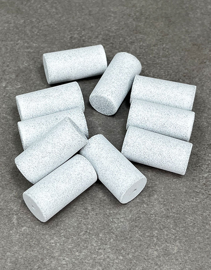 ST9334 = White Coarse Cylinder 15/16" x 1/2" (Pkg/10)