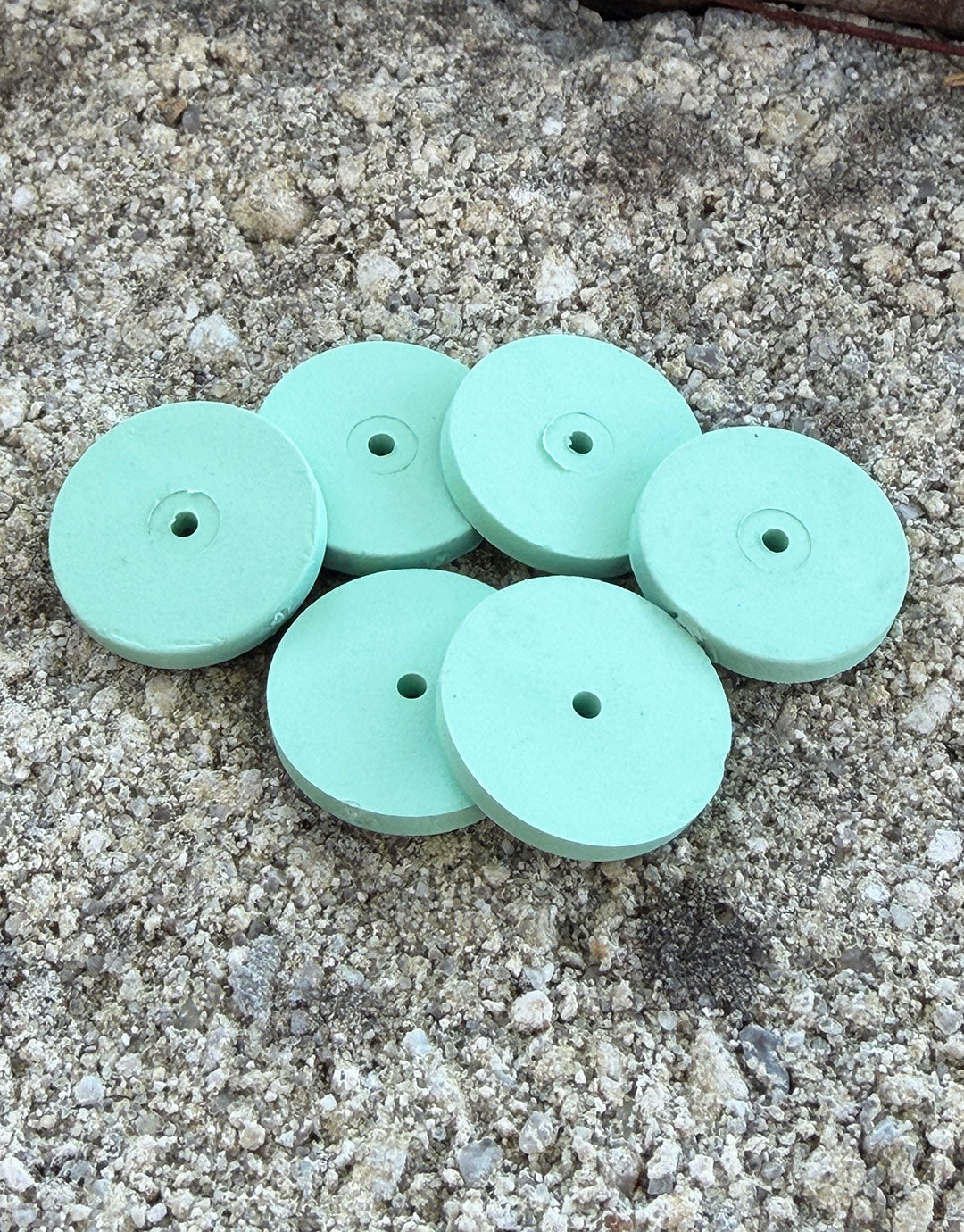 ST9457 = Sunburst 7/8" x 1/8" Wheels - Light Green 14000grit (pkg/6)