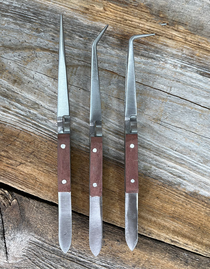 TW2416 = 3pc Fiber Grip Soldering Tweezer Set