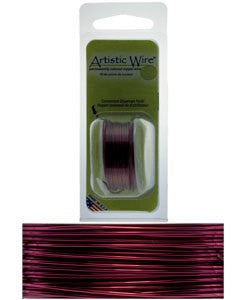 WR22822 = Artistic Wire Dispenser Pack BURGUNDY 22ga 8 Yards