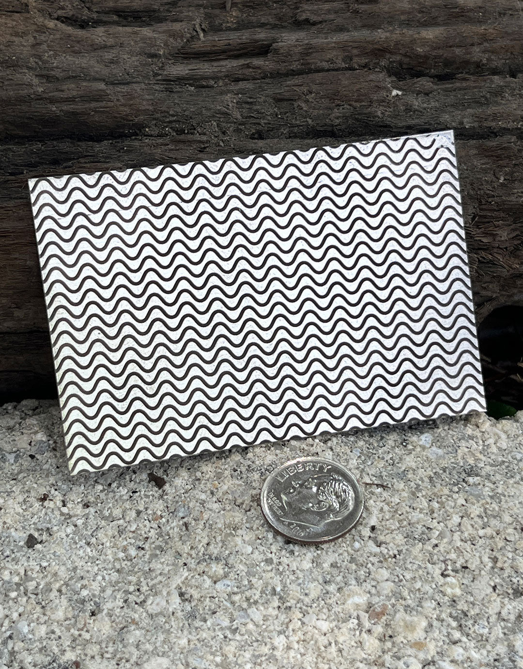 XLP0085 = Ramen Lines Laser Engraved Metal Sheet 3x2" = Textured Jewelry Blank = Copper, Brass & More