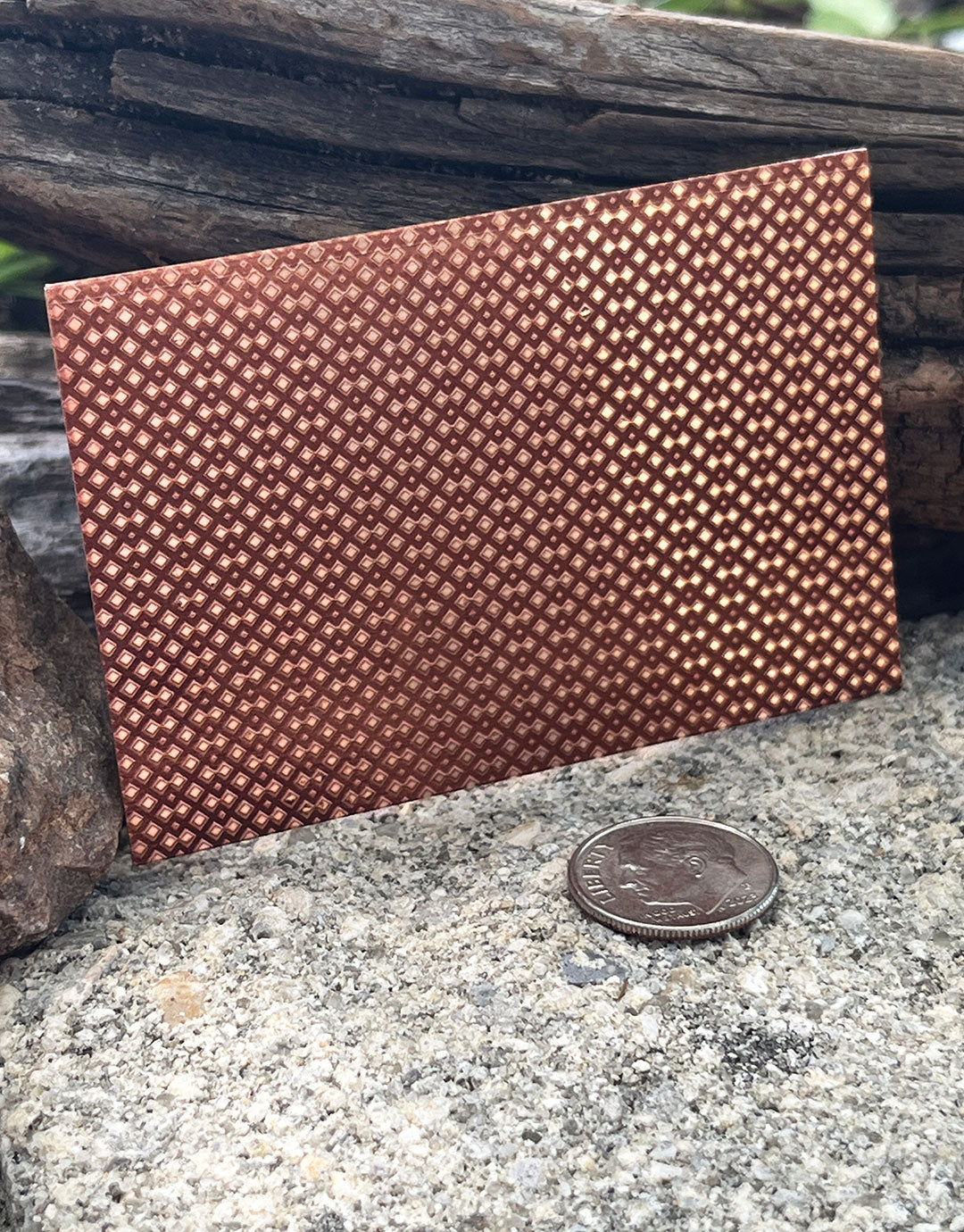 XLP0094 = Zig Zag Laser Engraved Metal Sheet 3x2" = Textured Jewelry Blank = Copper, Brass & More