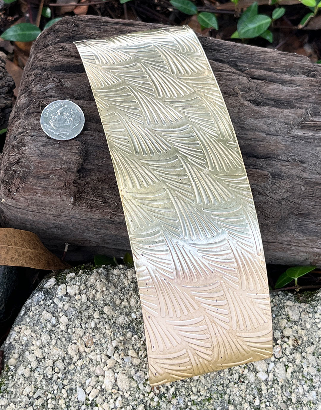 XSP39XX = Textured Sheet (Tropical Fern) 2" x 6" **Choose Metal**