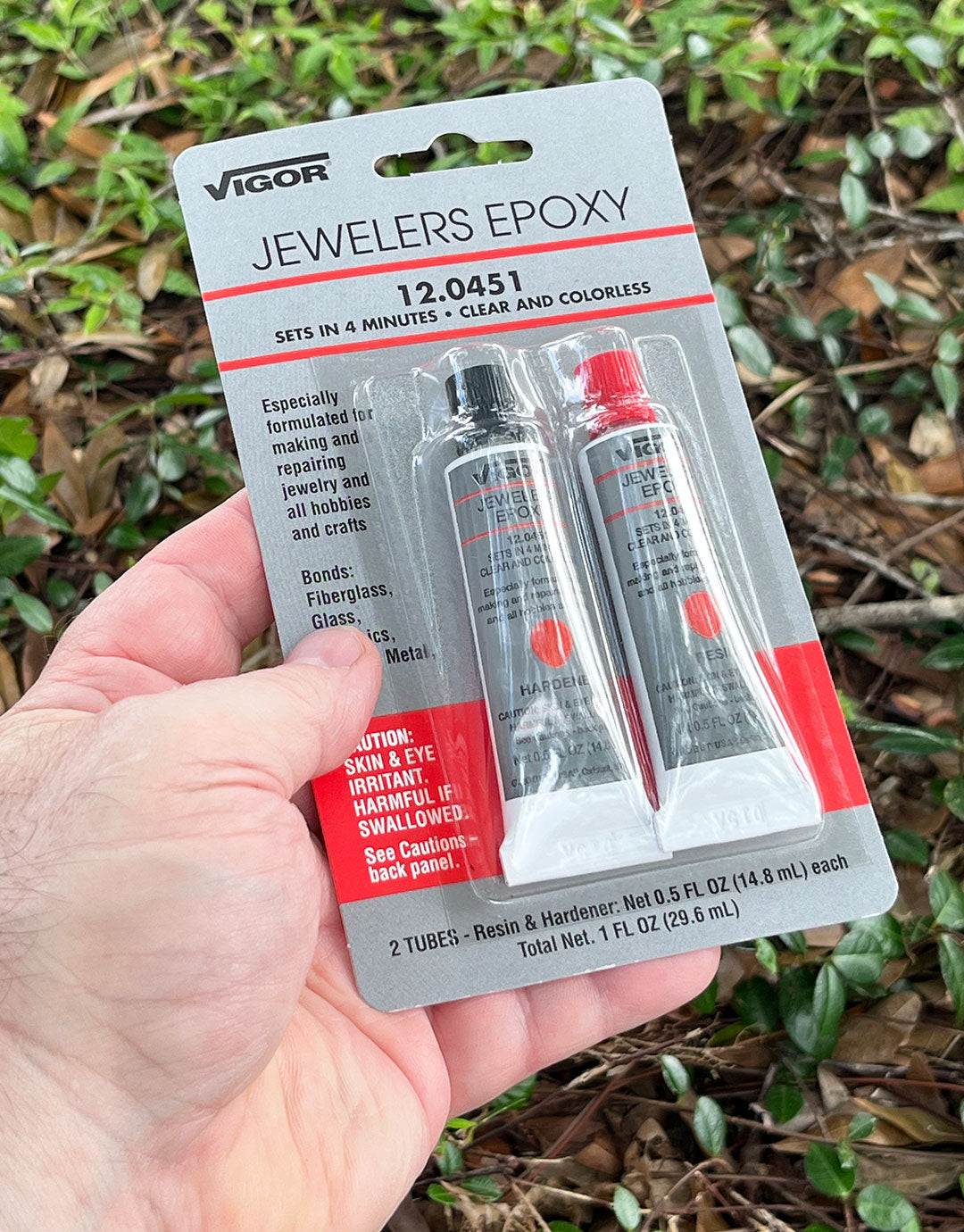 12-0451 = Jeweler's 2 Part Epoxy - 5min Setting - 1oz Tubes