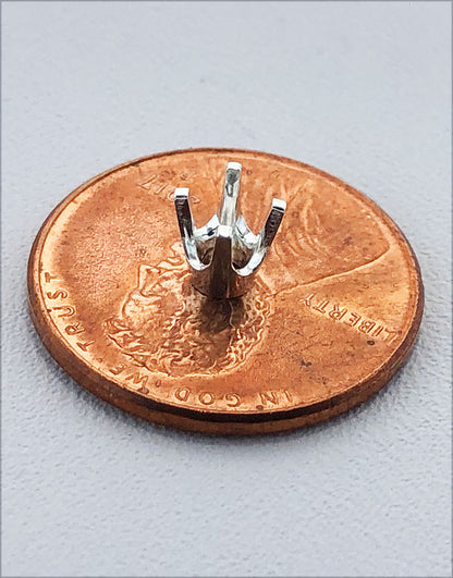 120S-X = Sterling Silver 4 Prong Round Heads