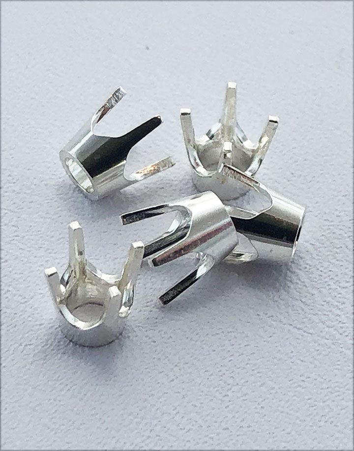 120S-X = Sterling Silver 4 Prong Round Heads
