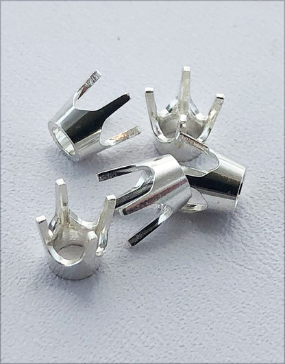 120S-X = Sterling Silver 4 Prong Round Heads