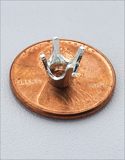 120S-X = Sterling Silver 4 Prong Round Heads