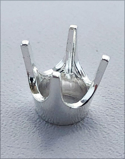 120S-X = Sterling Silver 4 Prong Round Heads