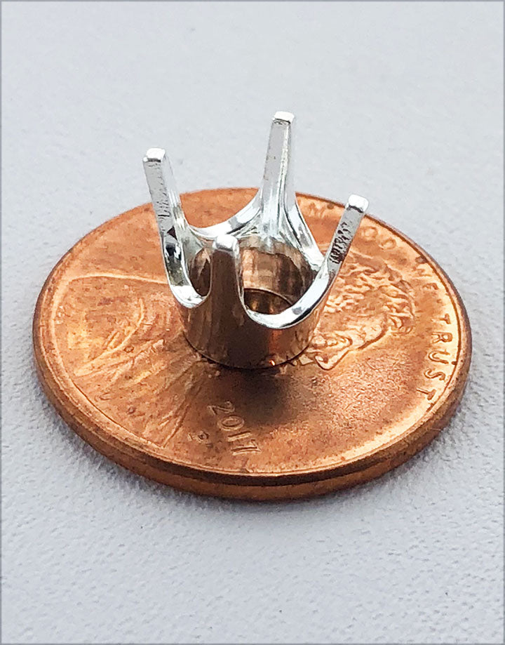 120S-X = Sterling Silver 4 Prong Round Heads
