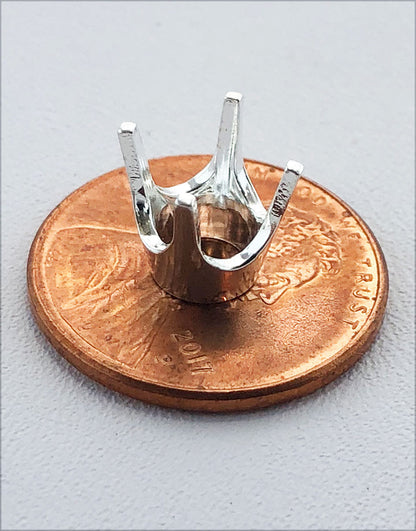 120S-X = Sterling Silver 4 Prong Round Heads